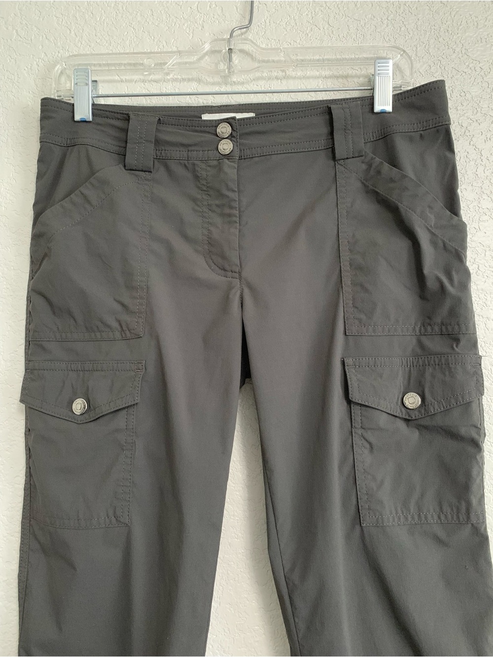 Anatomie Pants Women S Kate Skinny Cargo Stretch Comfort Travel Taupe Gray Brown - Picture 3 of 9